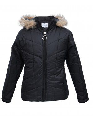 Girls Winter  Jacket Quilted Black